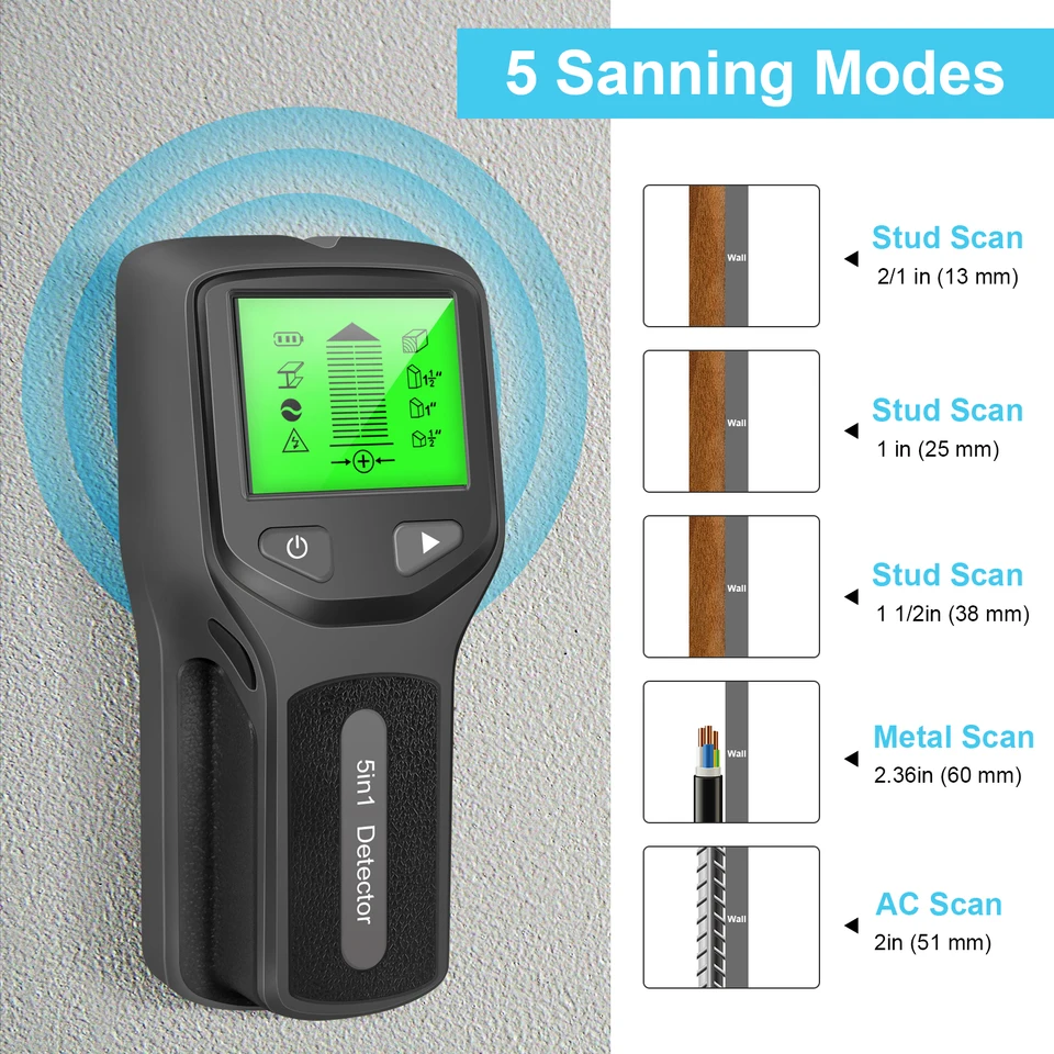 5 in 1 Metal Detector Wall Thi - Stud Finder Wall Scanner 5 In 1 review and price