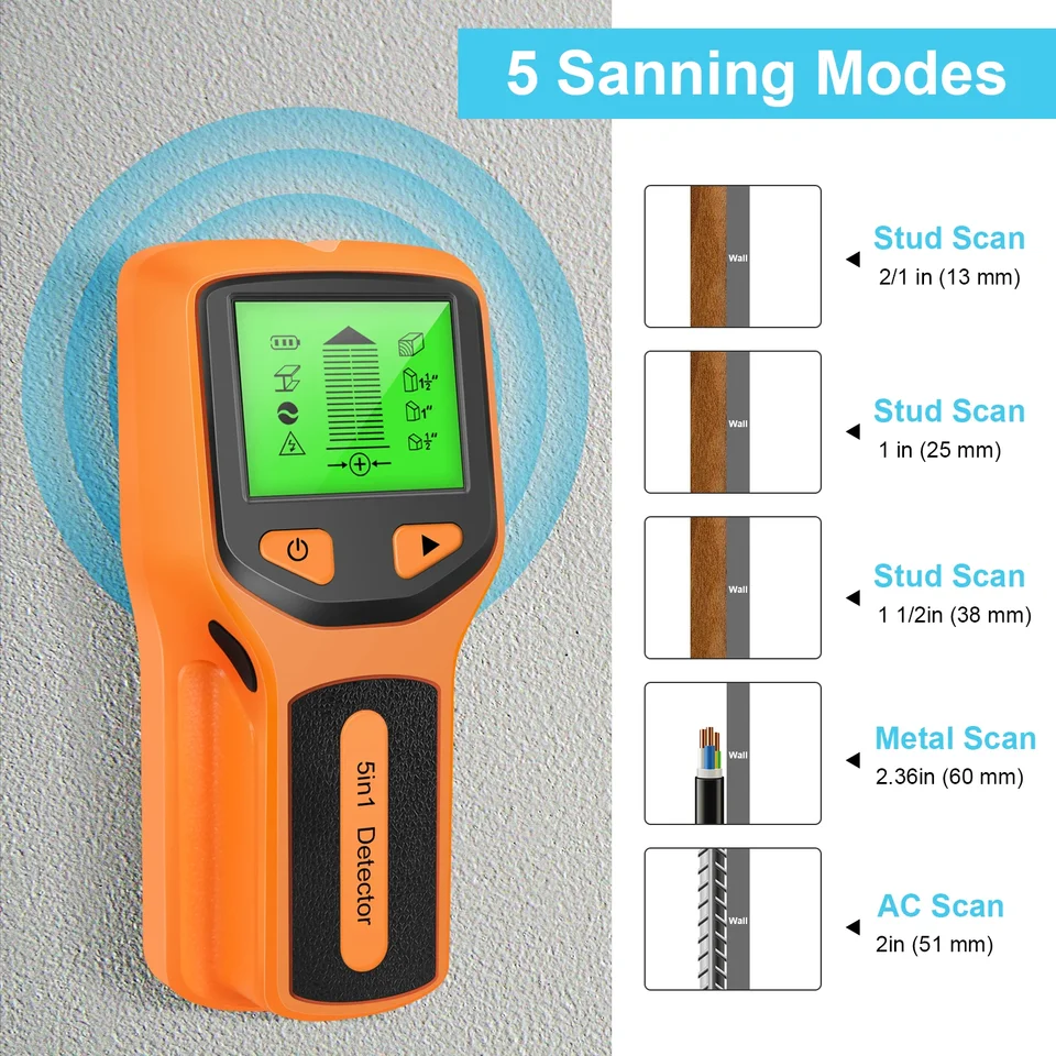 5 in 1 Metal Detector Wall Thi - Stud Finder Wall Scanner 5 In 1 review and price