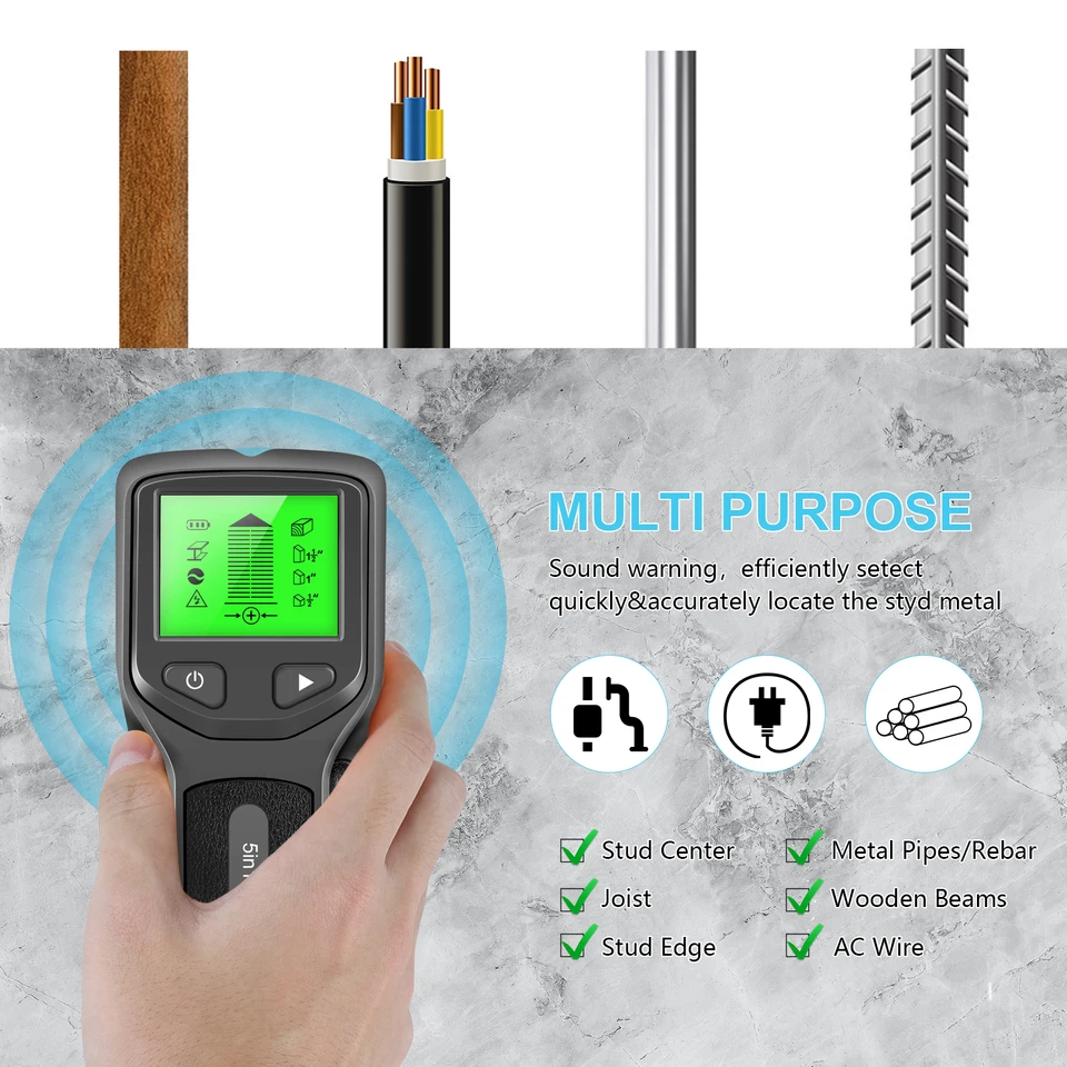 5 in 1 Metal Detector Wall Thi - Stud Finder Wall Scanner 5 In 1 review and price