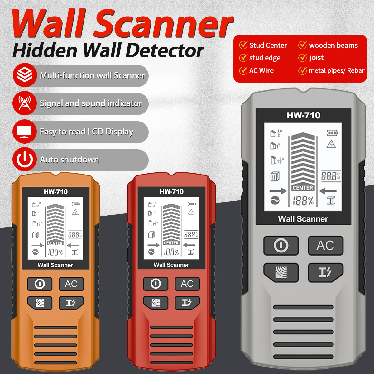 HW-710 Stud Finder Wall Scanne - Pipe Detector Wall Scanner review and price