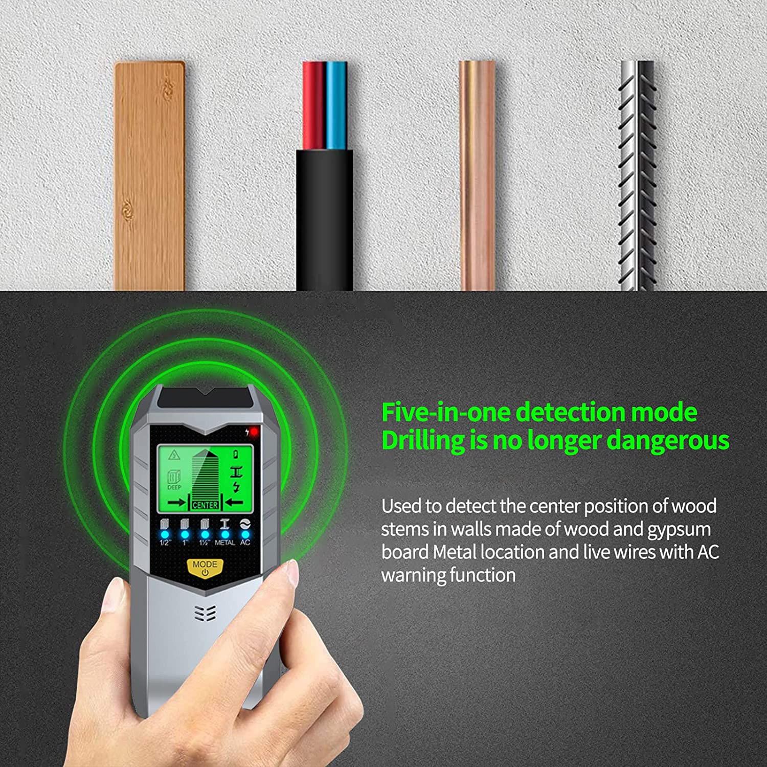 5 In 1 Electronic Wall Detecto - Stud Finder Wall Scanner 5 In 1 review and price