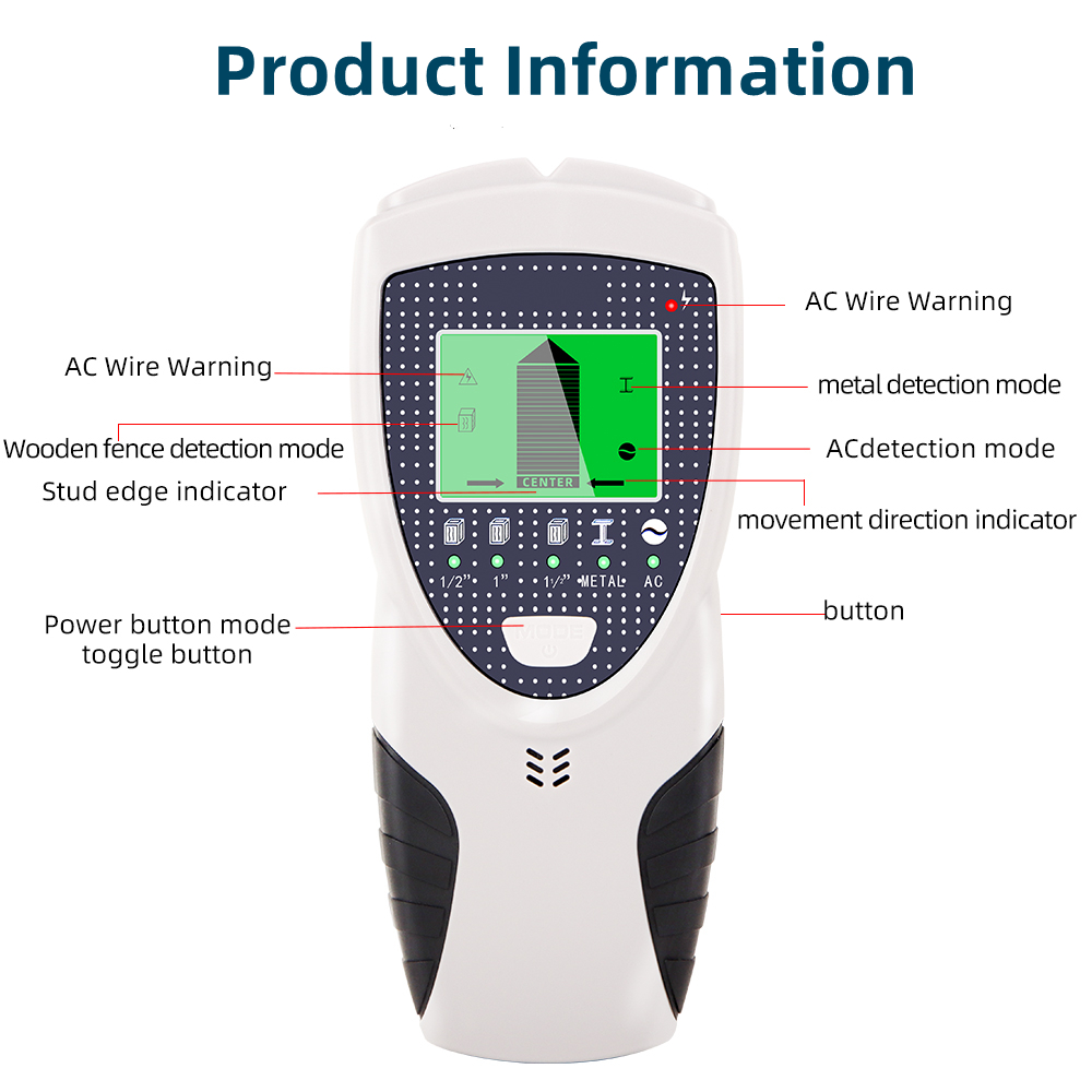 New 5 In 1 Metal Detector Find - Stud Finder Wall Scanner 5 In 1 review and price