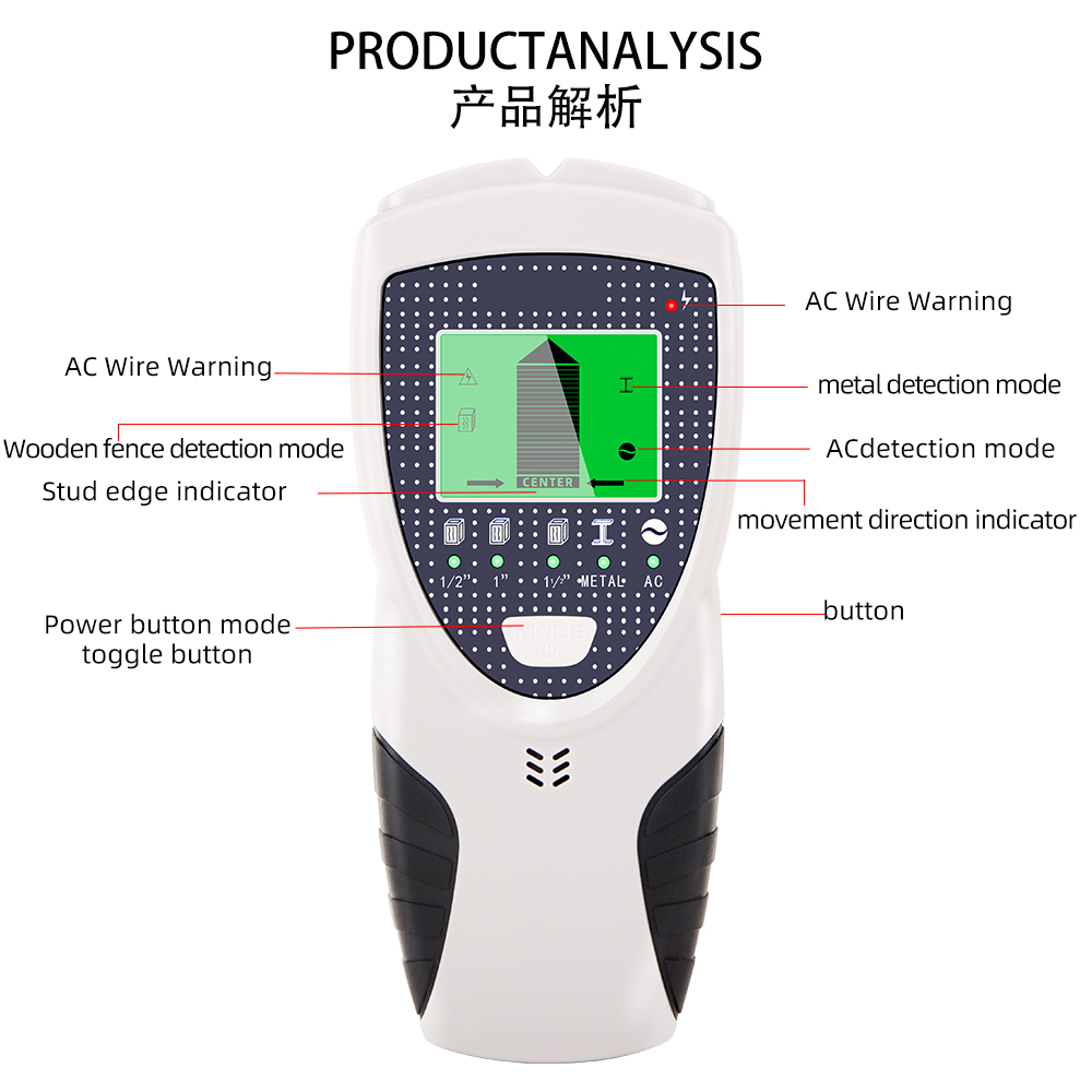 Handheld 5‑in‑1 Wall Scanner M - Stud Finder Wall Scanner 5 In 1 review and price