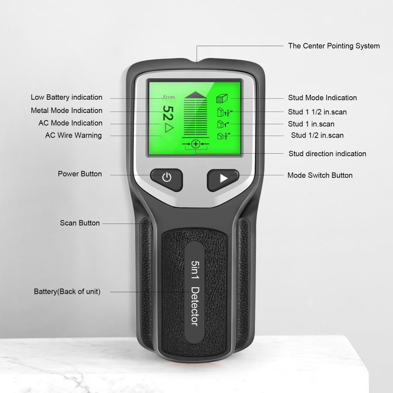 5 In 1 Metal Detector Wall Det - Stud Finder Wall Scanner 5 In 1 review and price