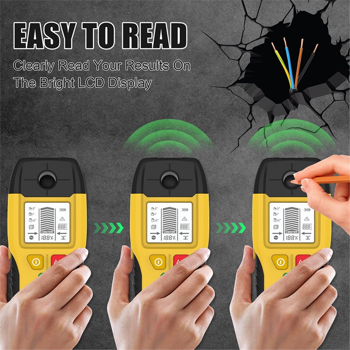 Wall Stud Finder Sensor Wall S - Stud Detector With Metal Ac Wire review and price