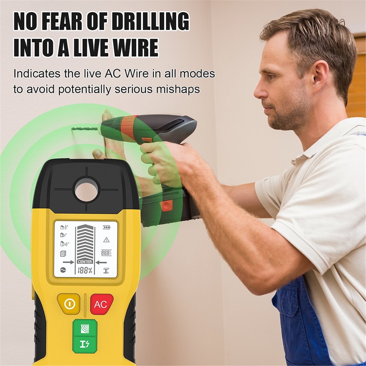 Wall Stud Finder Sensor Wall S - Stud Detector With Metal Ac Wire review and price