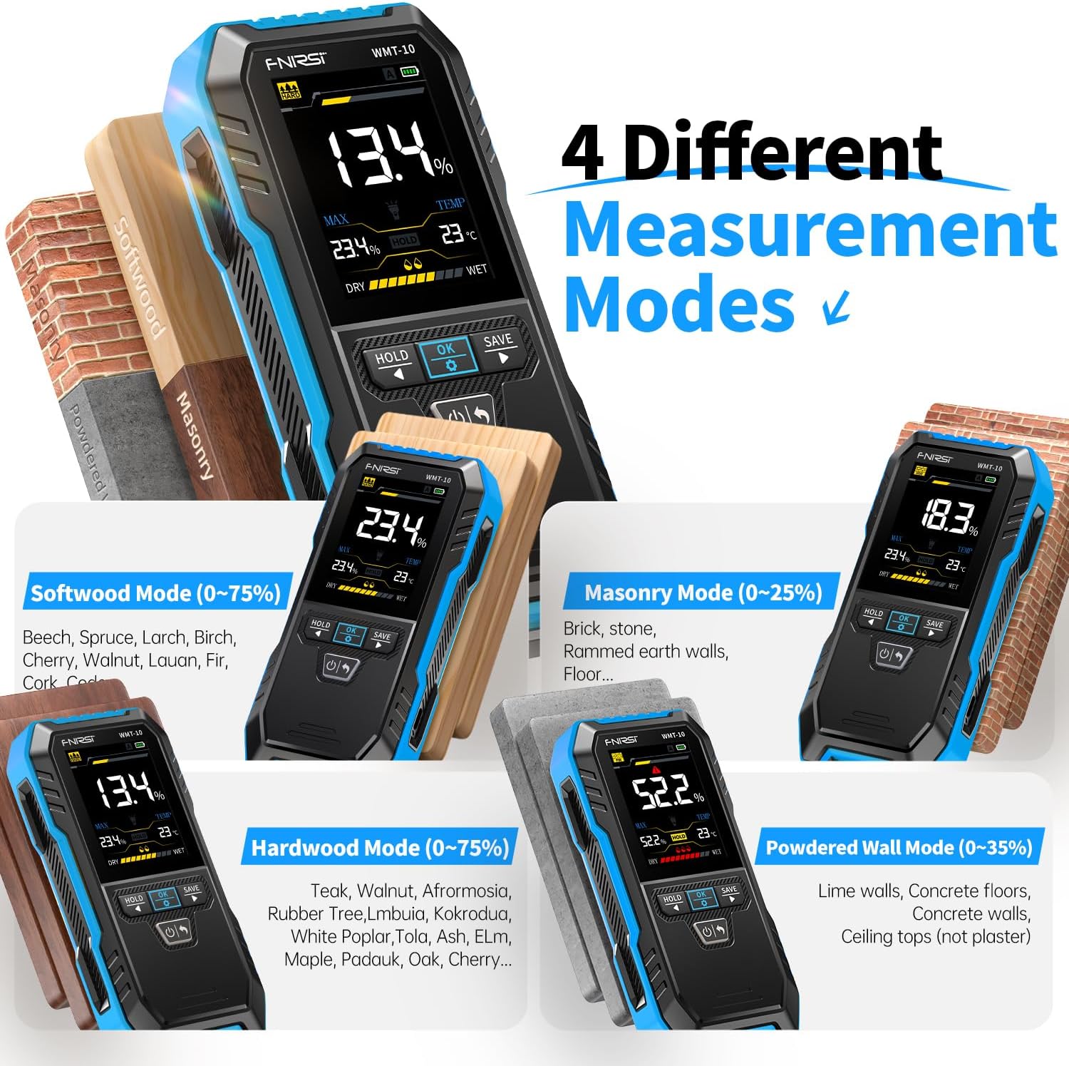 FNIRSI WMT-10 Pinless Wood Moi - Moisture Meter Wall Wood review and price