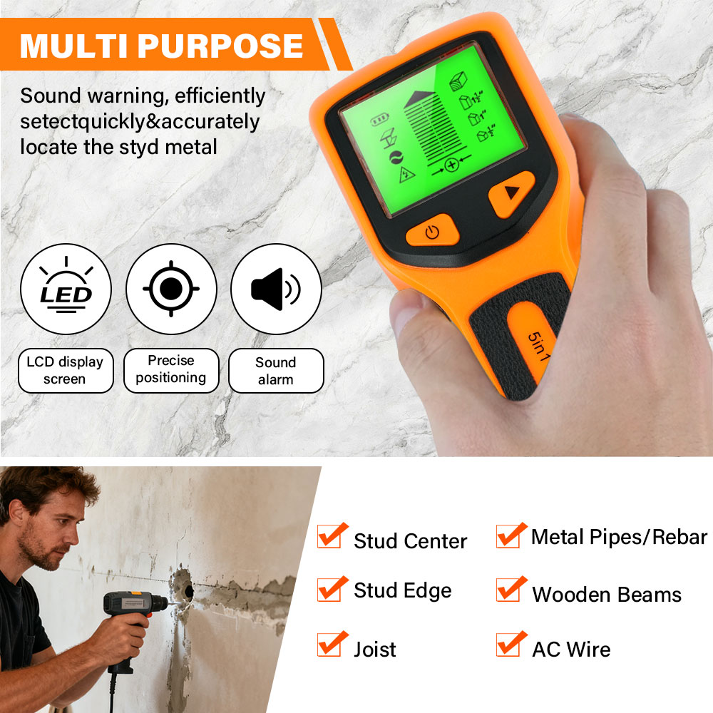 New 5-in-1 Wall Detector Handh - Stud Finder Wall Scanner 5 In 1 review and price