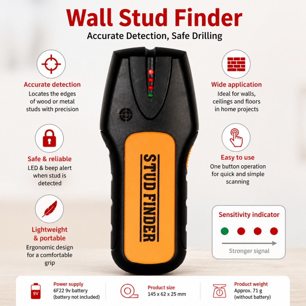 Electronic Stud Finder Wall Sc - Wall Scanner Rebar Detector review and price