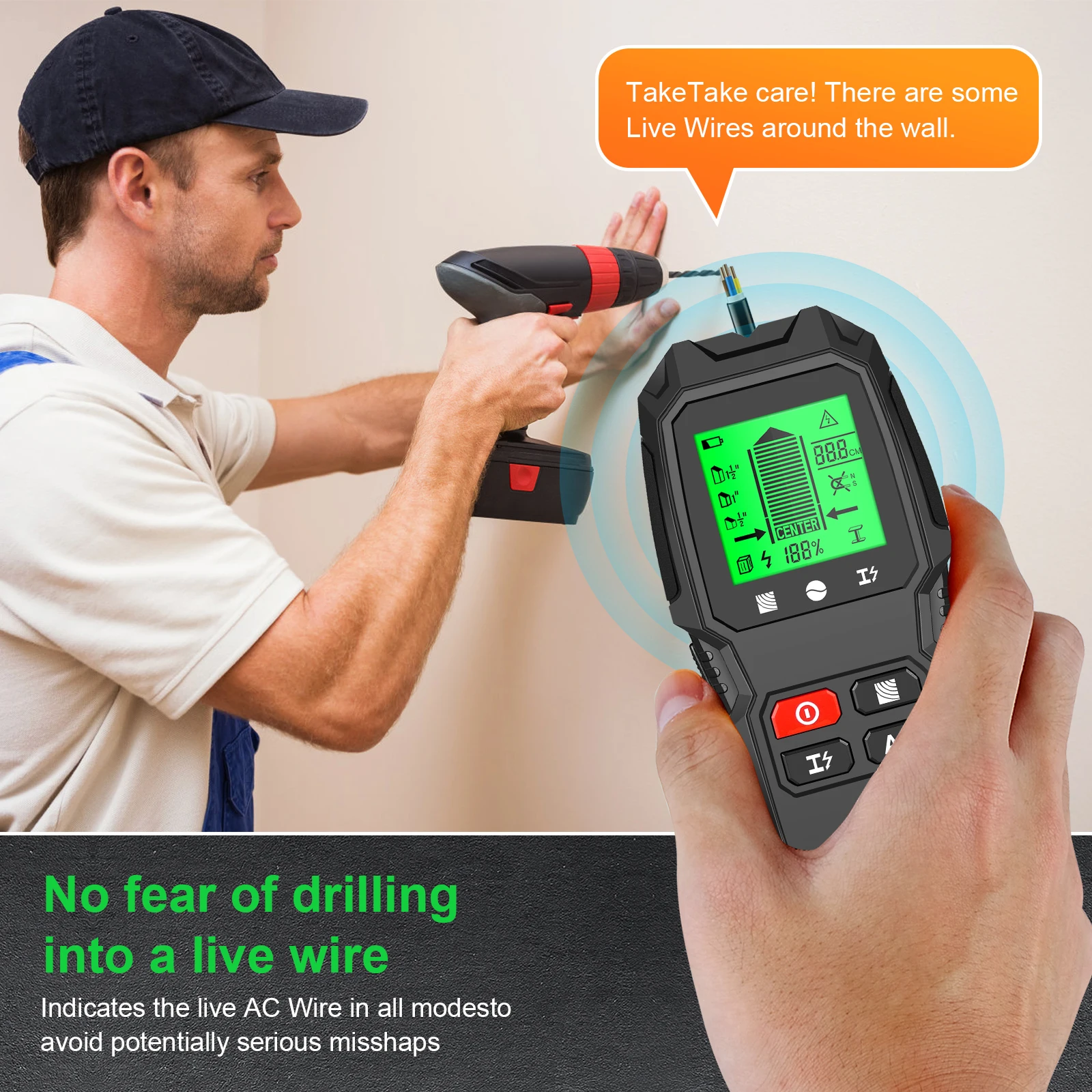 HW-QB6 5 in 1 LCD Electronic W - Stud Finder Center Finder Edge review and price