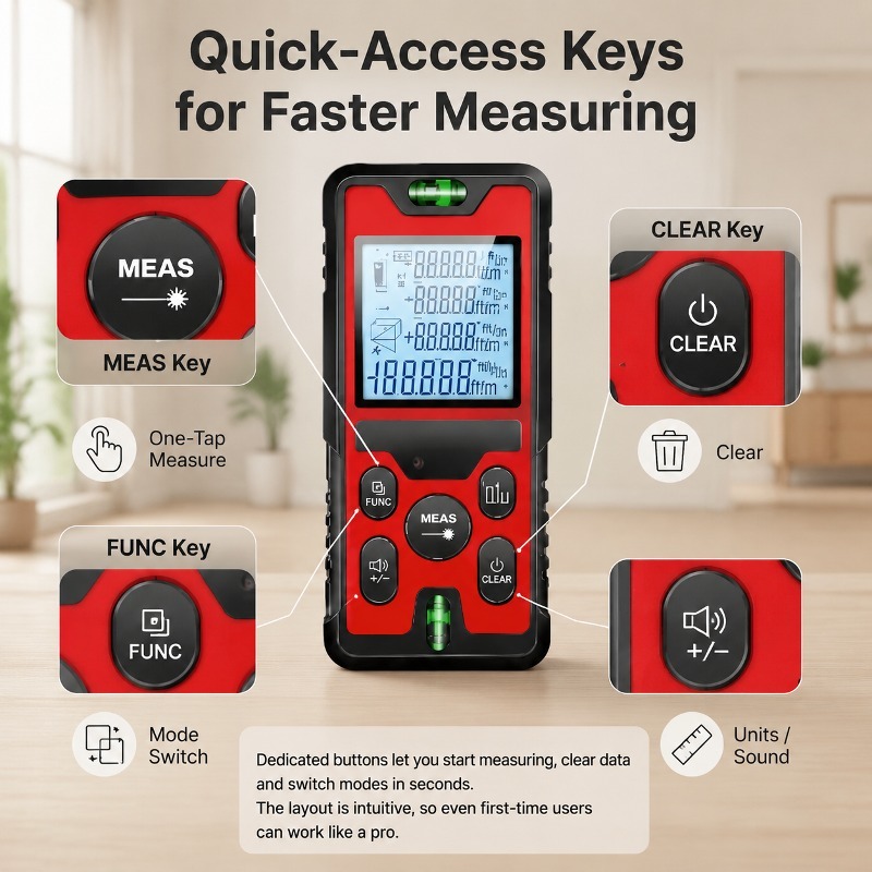 120M Laser Distance Meter USB‑ - Stud Finder With Laser Level review and price