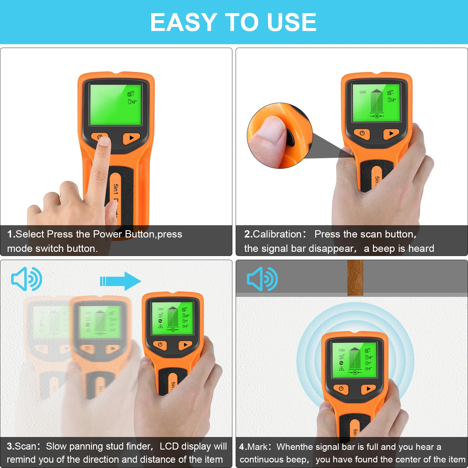 5-in-1 Handheld Digital Wall S - Stud Finder Wall Scanner 5 In 1 review and price