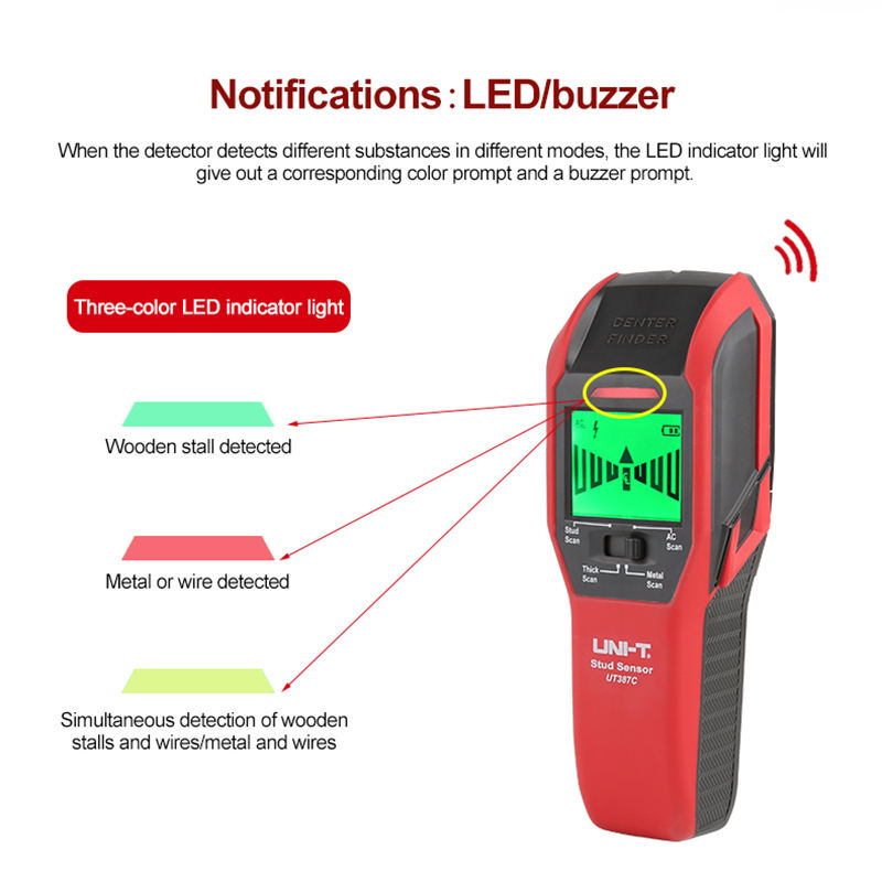 UNI-T UT387C Wall Scanner Meta - Stud Detector With Metal Ac Wire review and price