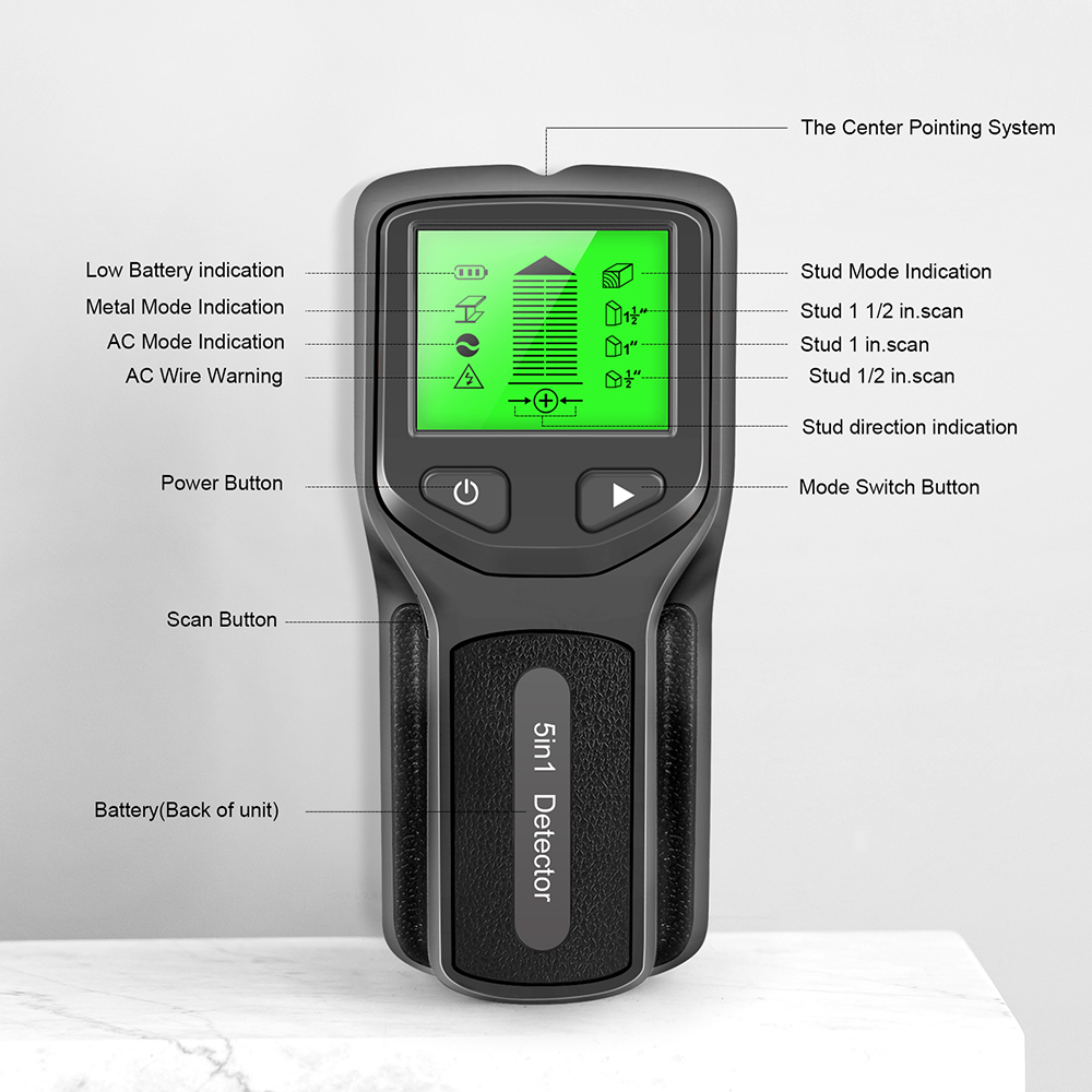 Professional 5 In 1 Wall Stud  - Stud Detector With Metal Ac Wire review and price