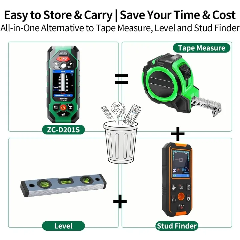 For Rechargeable 10-in-1 Wall  - Stud Finder With Laser Level review and price